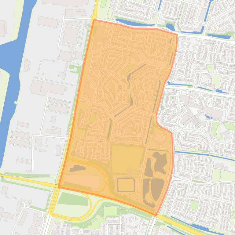 Kaart van de Beemdenbuurt.