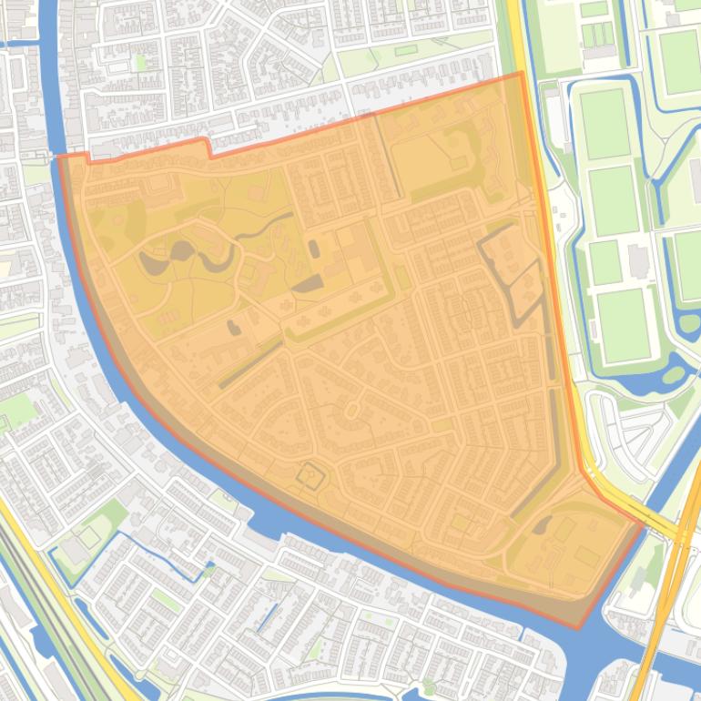 Kaart van de buurt Beerendrecht.