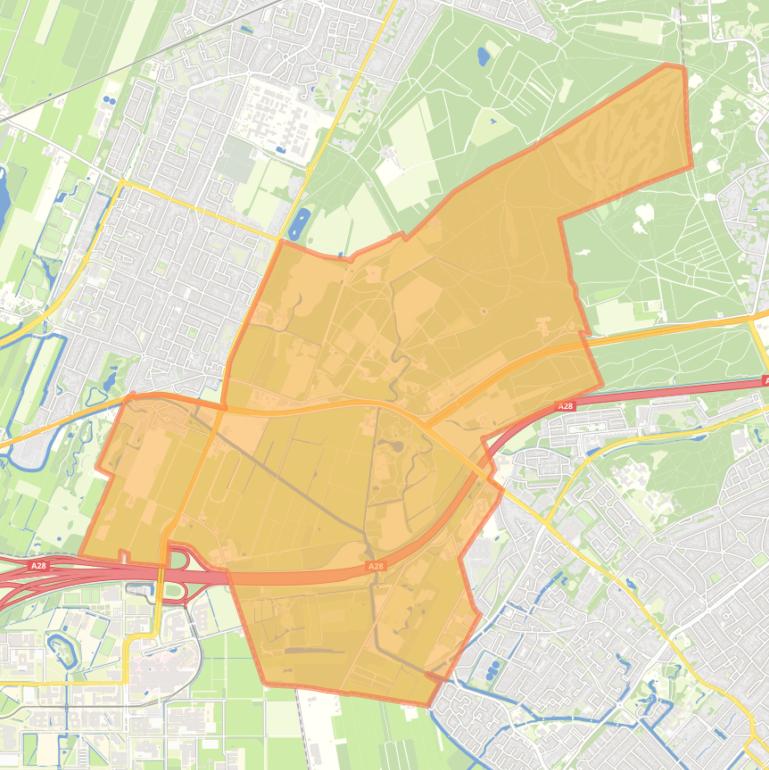 Kaart van de buurt Beerschoten-Oostbroek.