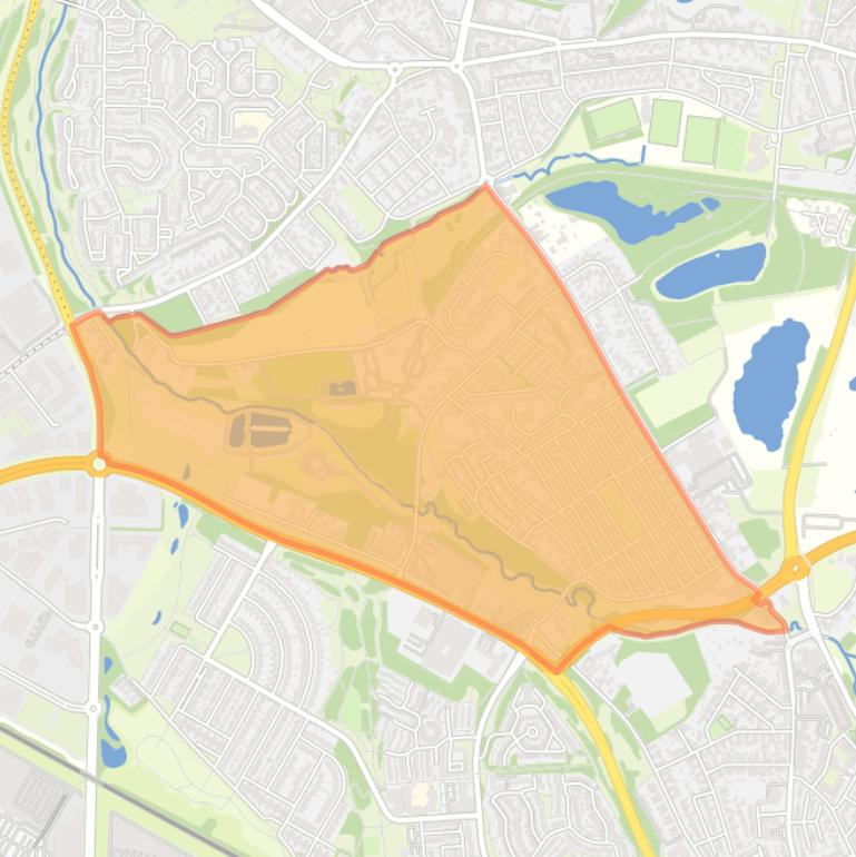 Kaart van de buurt Beersdal.