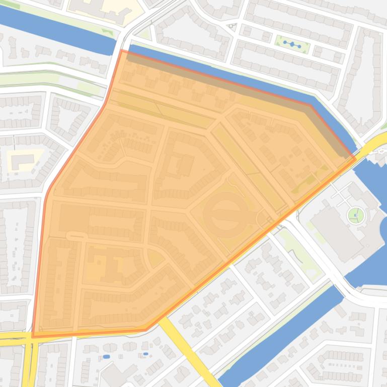 Kaart van de Beethovenbuurt.