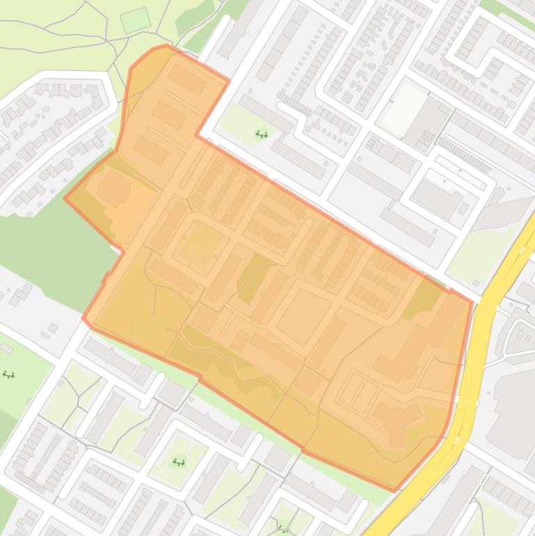 Kaart van de Bellatrixbuurt.