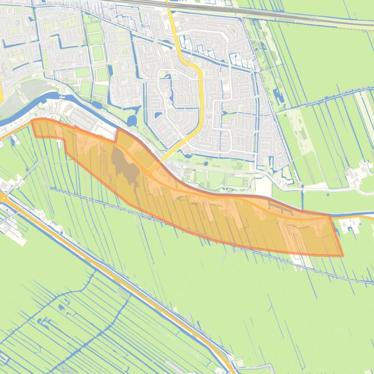 Kaart van de buurt Beneden-Haastrecht.