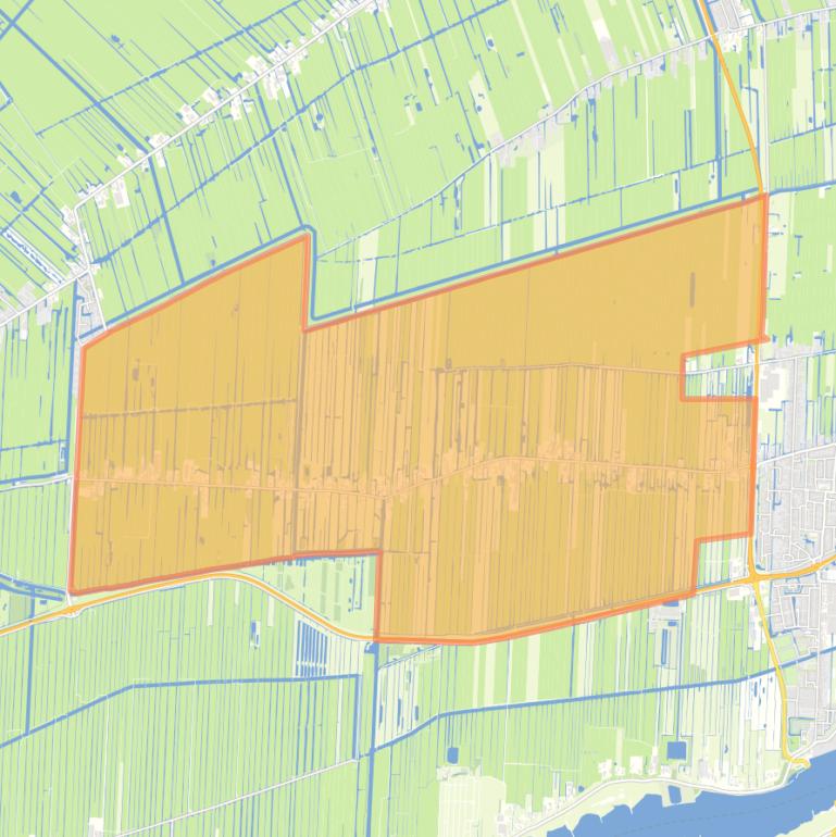 Kaart van de buurt Benedenberg en Zuidbroek.