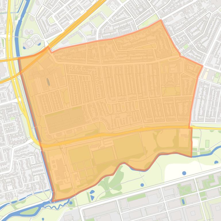 Kaart van de buurt Bennekel-West Gagelbosch.