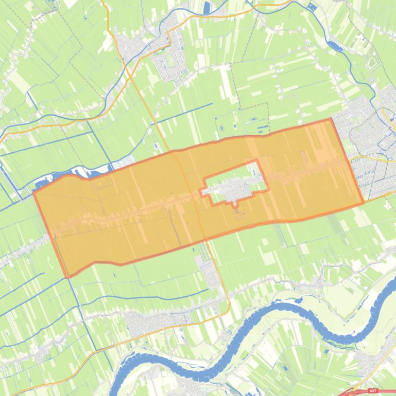 Kaart van de buurt Benschop Boveneind-Benedeneind.