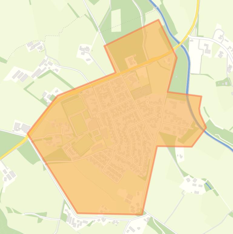 Kaart van de buurt Bentelo kern.