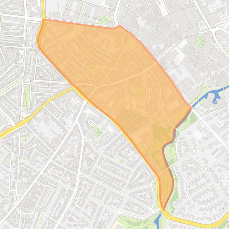 Kaart van de buurt Bergen.