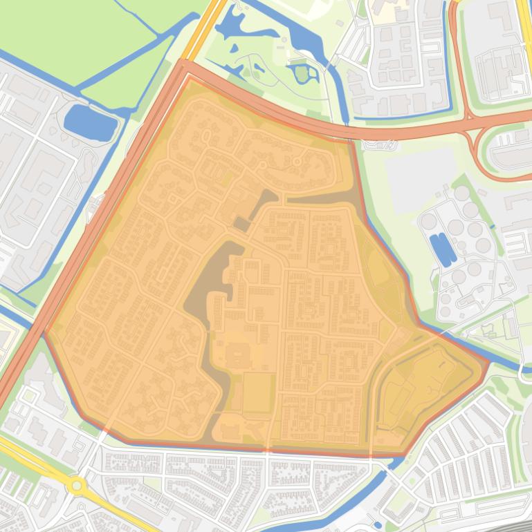 Kaart van de buurt Bergermeer.