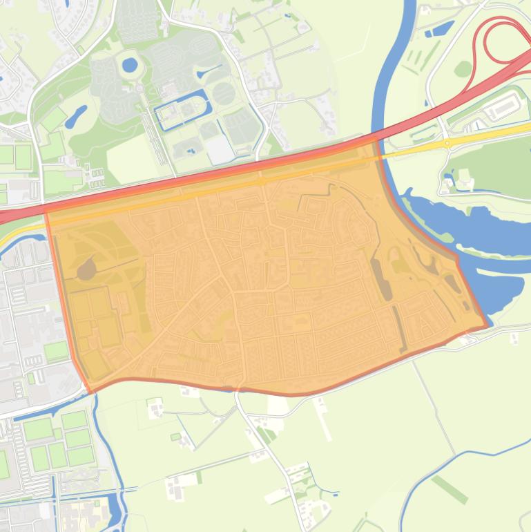 Kaart van de buurt Berkum.