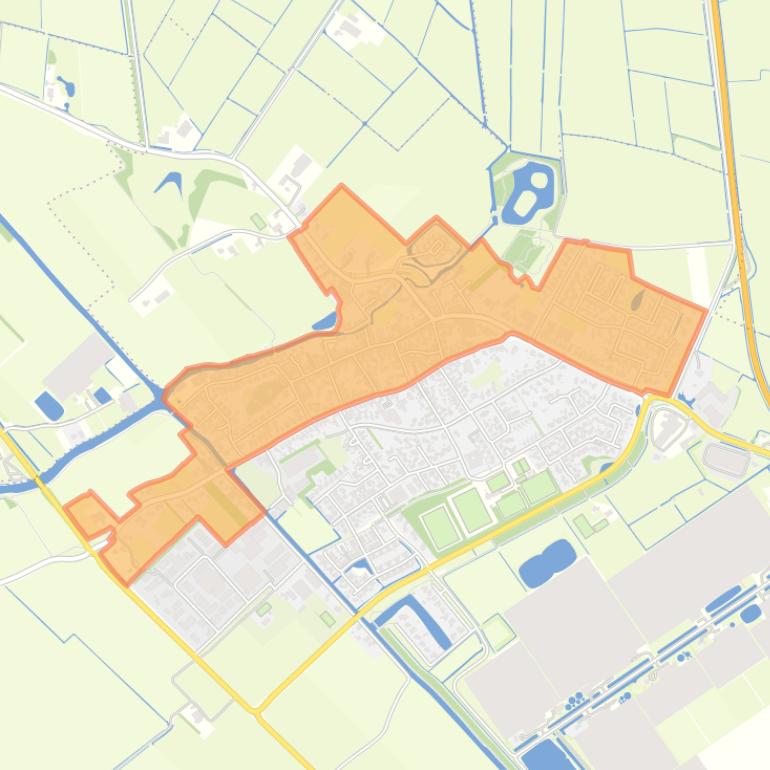 Kaart van de buurt Berltsum Noord.