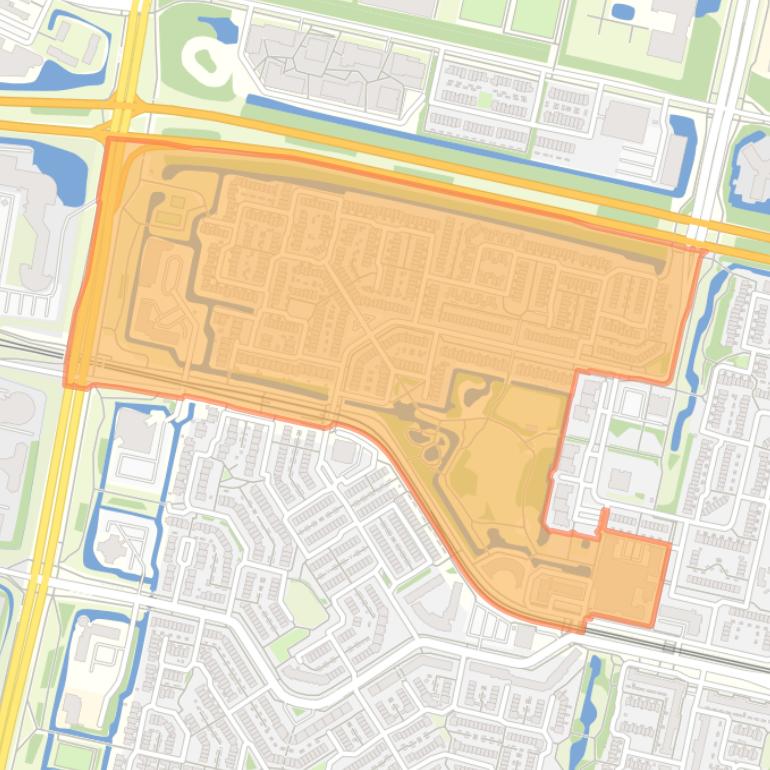 Kaart van de Beroepenbuurt.