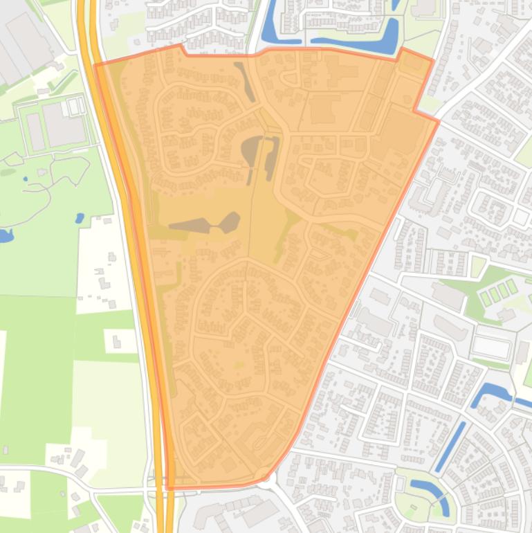 Kaart van de buurt Bieshaar-Zuid.