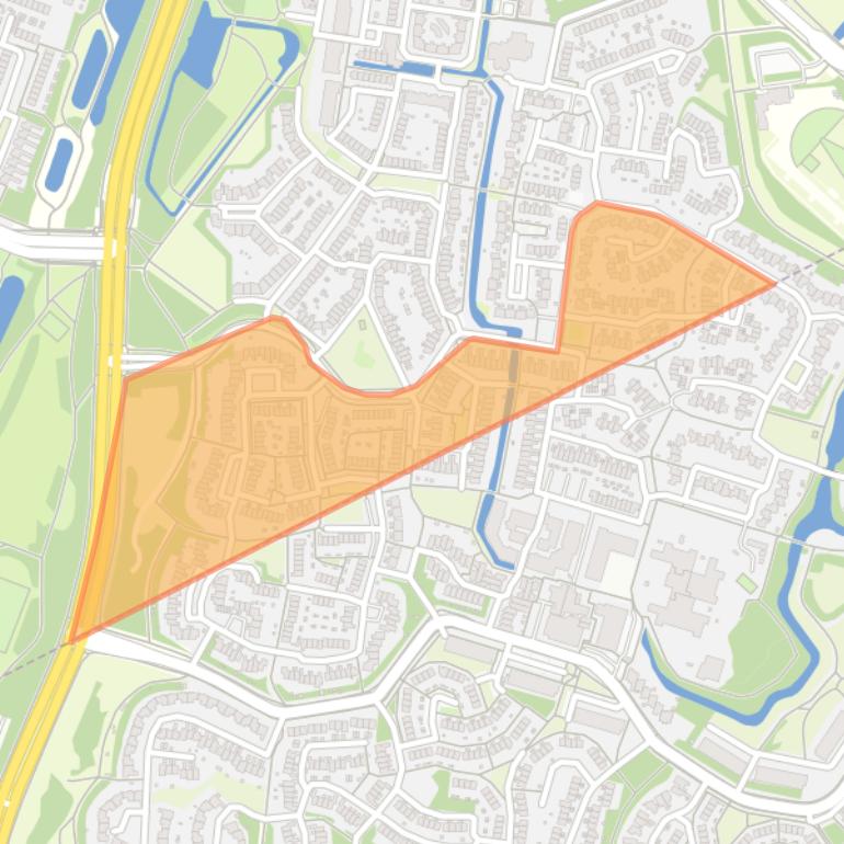 Kaart van de buurt Bijvanck West.