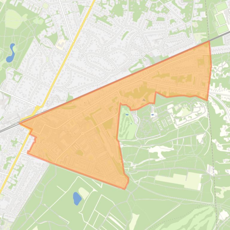 Kaart van de buurt Bilthoven Centrum.