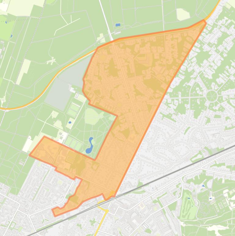 Kaart van de buurt Bilthoven Noord II.