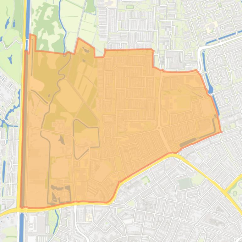 Kaart van de buurt Binderen.