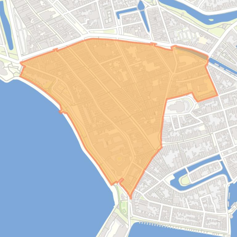 Kaart van de Binnenstad - Buurt 10 02.