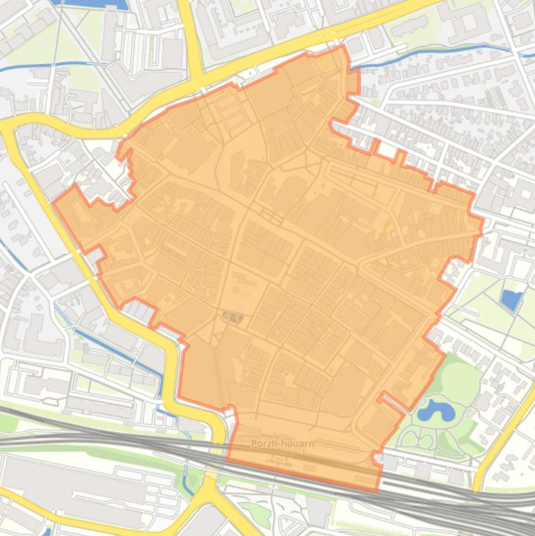 Kaart van de buurt Binnenstad Centrum.