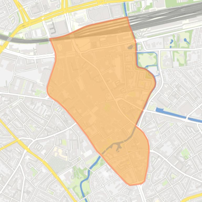 Kaart van de buurt Binnenstad.