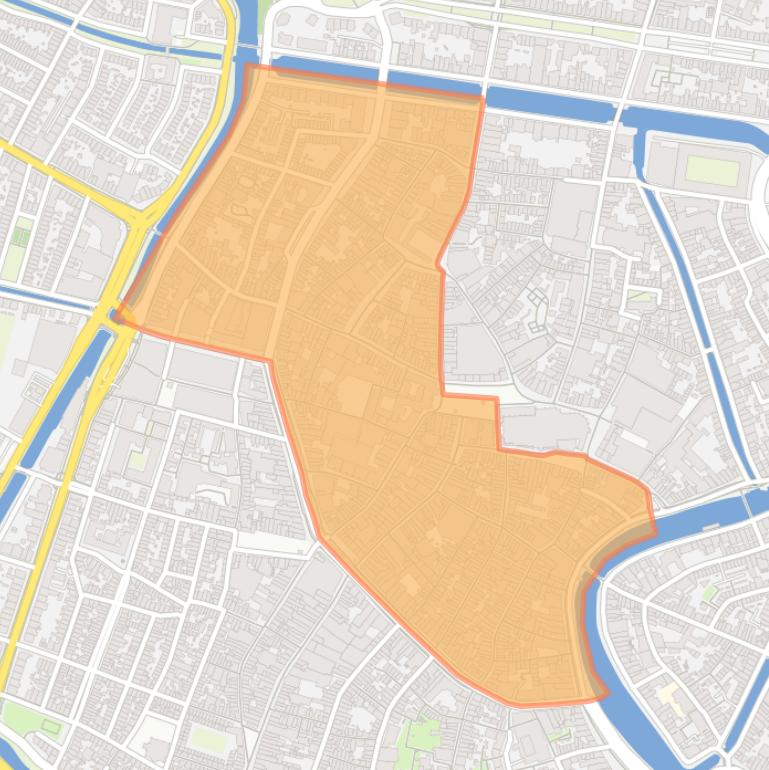 Kaart van de buurt Binnenstad.