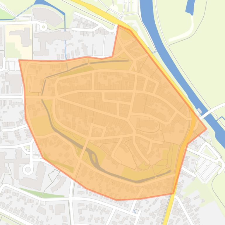 Kaart van de buurt Binnenstad.