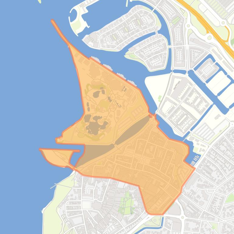 Kaart van de buurt Binnenstad Noord.