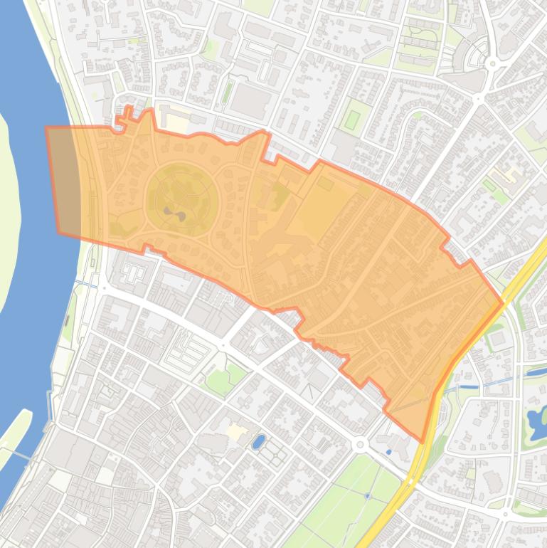 Kaart van de buurt Binnenstad-Noord.