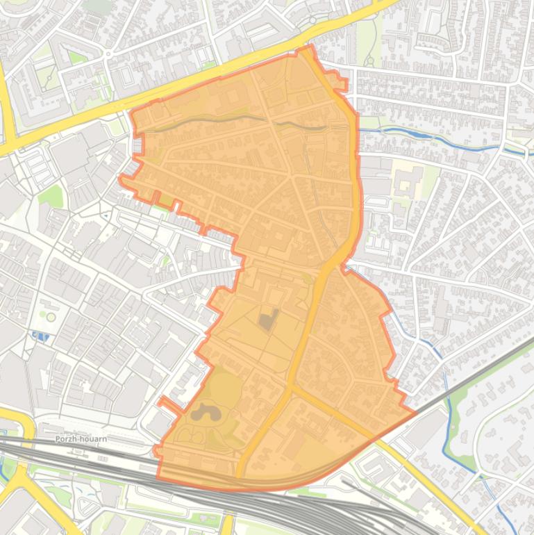 Kaart van de buurt Binnenstad Oost.