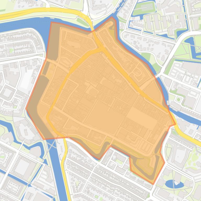 Kaart van de buurt Binnenstad.