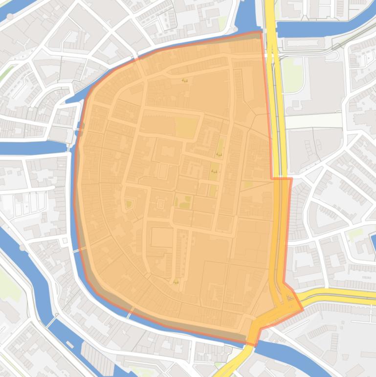 Kaart van de buurt Binnenstad.