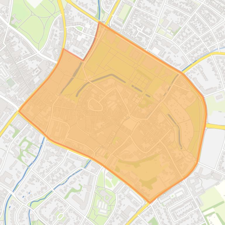 Kaart van de buurt Binnenstad Sittard.