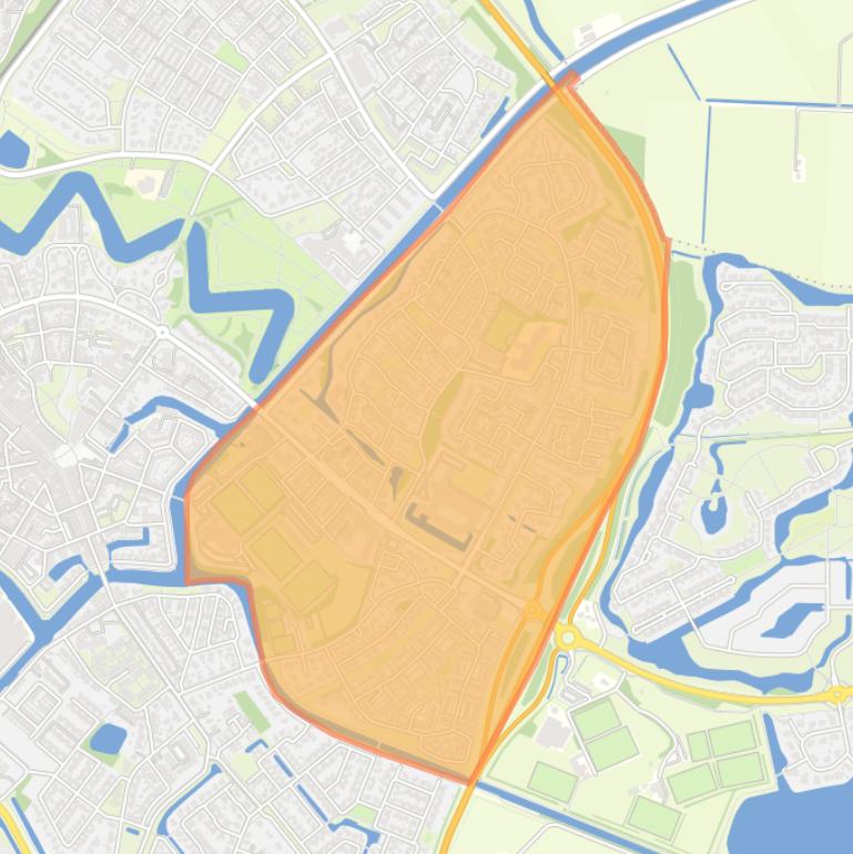 Kaart van de buurt Binnenvree Buitenvree Pikveld.