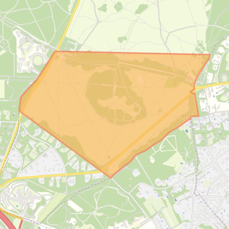 Kaart van de buurt Blaricummer Heide.