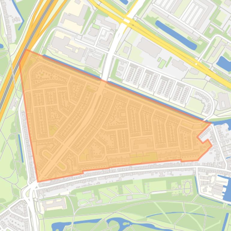 Kaart van de buurt Blauwe Zand.