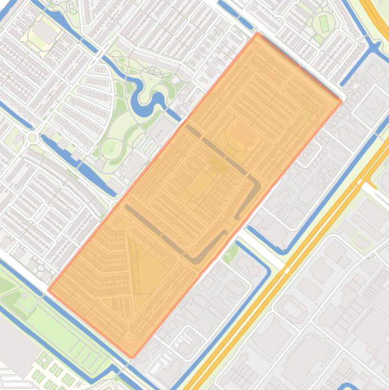 Kaart van de Blauwenbuurt.