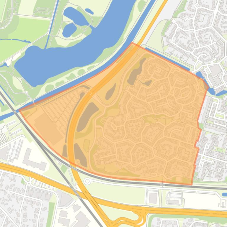 Kaart van de buurt Blauwenoord.