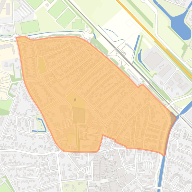 Kaart van de buurt Blekkerhoek.