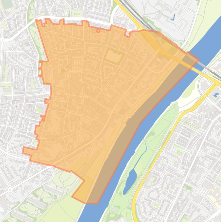 Kaart van de buurt Blerick-Centrum.