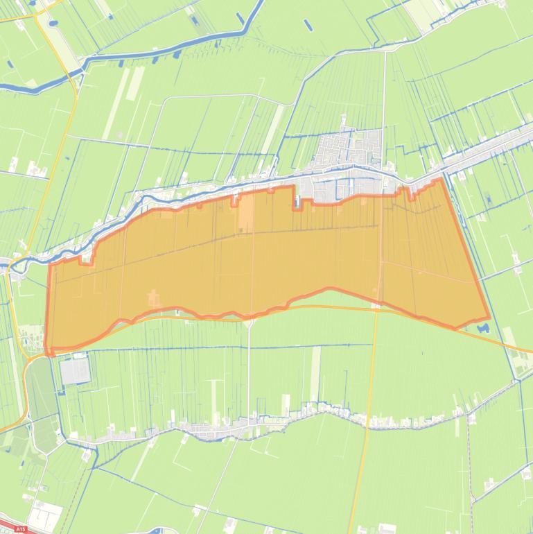 Kaart van de buurt Bleskensgraaf-Buitengebied-Zuid.