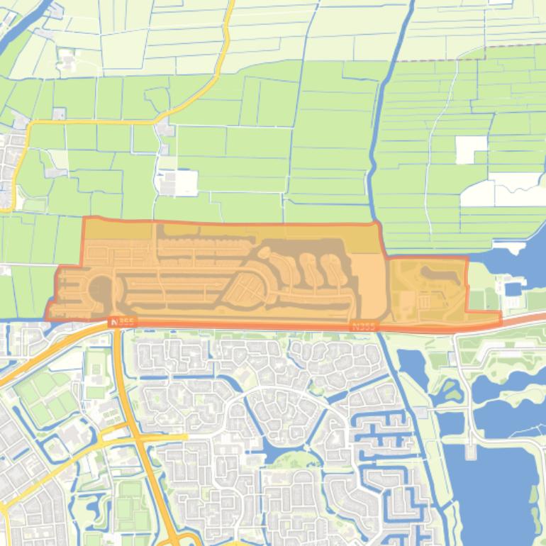 Kaart van de buurt Blitsaerd.