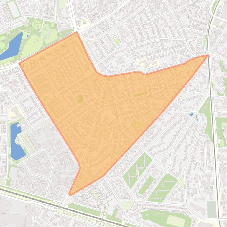 Kaart van de Bloemenbuurt.