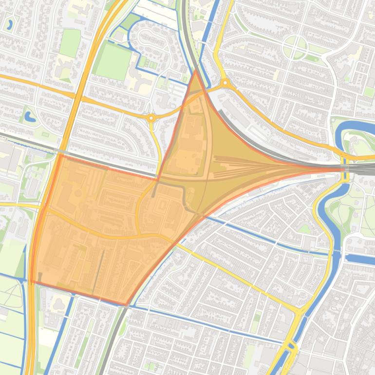 Kaart van de Bloemenbuurt.