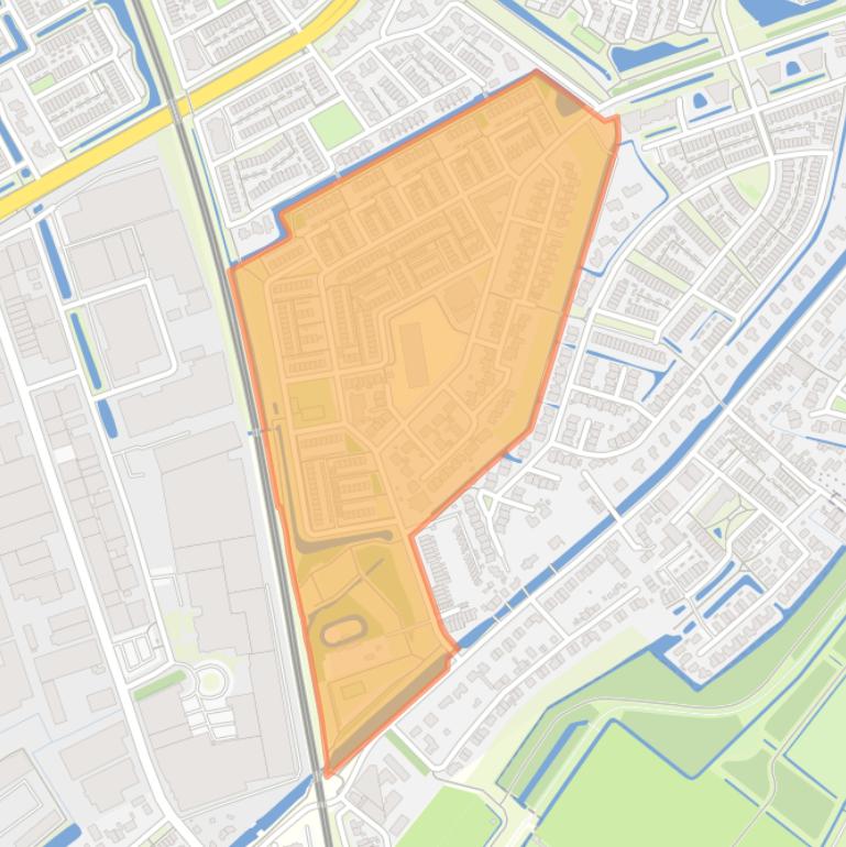 Kaart van de Bloemenbuurt.