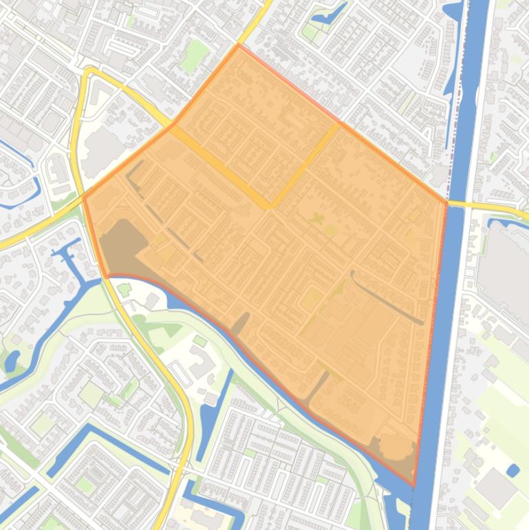 Kaart van de Bloemenbuurt.