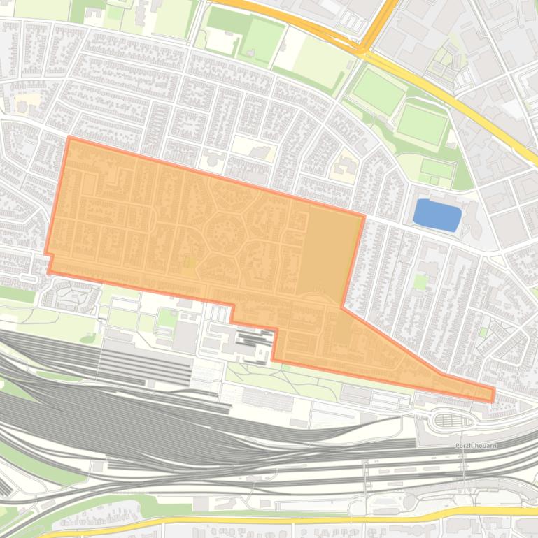 Kaart van de Bloemenbuurt-Oost.