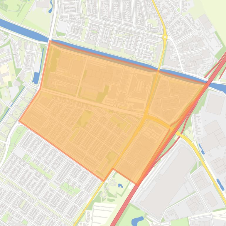 Kaart van de Bloemenbuurt.