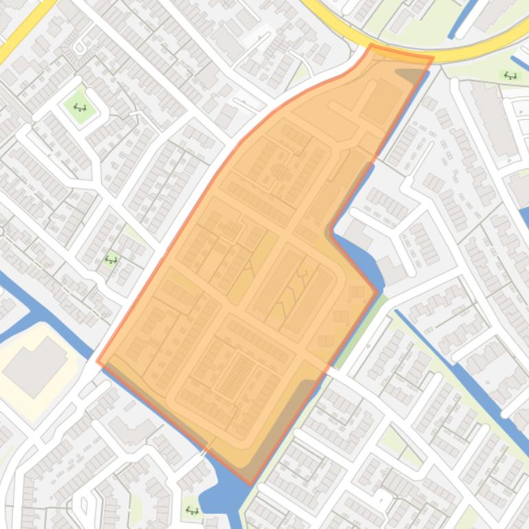 Kaart van de Bloemenbuurt.