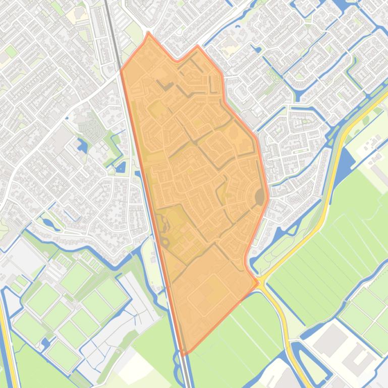 Kaart van de Bloemenbuurt.