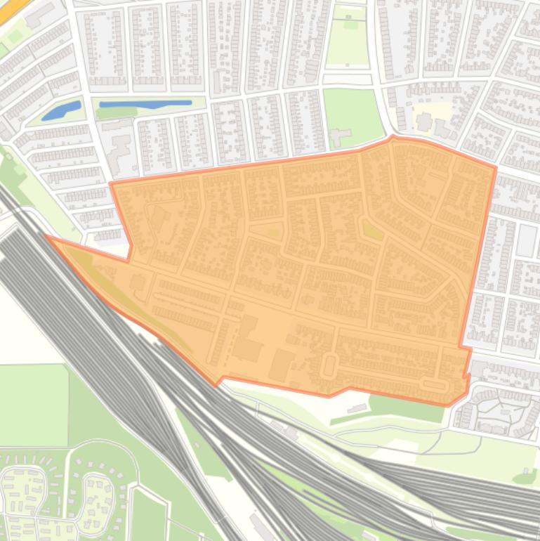 Kaart van de Bloemenbuurt-West.